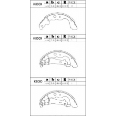 K8000 ASIMCO Комплект тормозных колодок