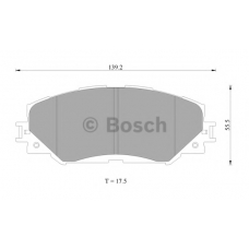 0 986 AB2 396 BOSCH Комплект тормозных колодок, дисковый тормоз