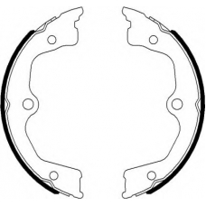 8DA 355 051-071 HELLA PAGID Комплект тормозных колодок, стояночная тормозная с