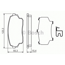 0 986 494 711 BOSCH Комплект тормозных колодок, дисковый тормоз