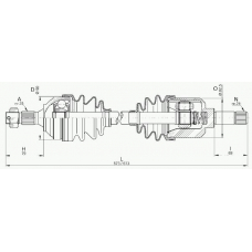 DRS6218.00 OPEN PARTS Приводной вал