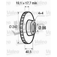 186441 VALEO Тормозной диск