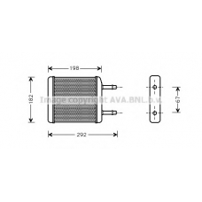 DWA6024 AVA Теплообменник, отопление салона