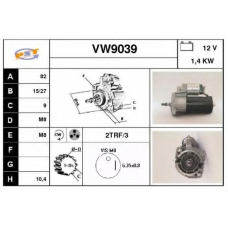 VW9039 SNRA Стартер