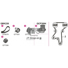 1214104419 Jp Group Водяной насос + комплект зубчатого ремня
