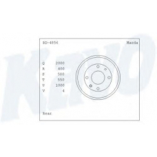 BD-4856 KAVO PARTS Тормозной барабан