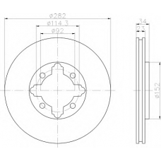 8DD 355 105-301 HELLA Тормозной диск