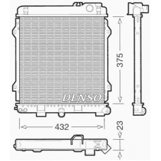 DRM05031 DENSO Радиатор, охлаждение двигателя