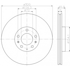 8DD 355 114-491 HELLA PAGID Тормозной диск