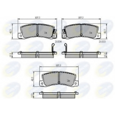 CBP3839 COMLINE Комплект тормозных колодок, дисковый тормоз