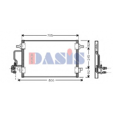 482200N AKS DASIS Конденсатор, кондиционер