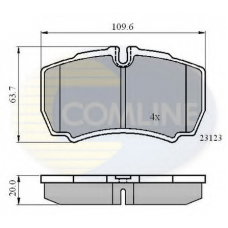 CBP01034 COMLINE Комплект тормозных колодок, дисковый тормоз