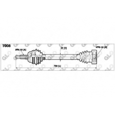 7008 GLO Приводной вал