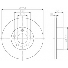 8DD 355 101-971 HELLA Тормозной диск