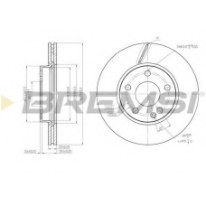 DBB220V BREMSI Тормозной диск