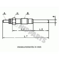DP3 NIPPARTS Свеча накаливания