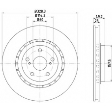 8DD 355 120-051 HELLA Тормозной диск