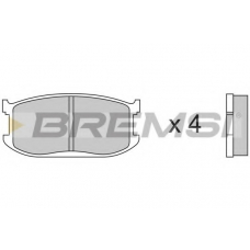 BP2191 BREMSI Комплект тормозных колодок, дисковый тормоз