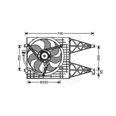 32VB003 ELECTRO AUTO Вентилятор, охлаждение двигателя