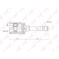 CI-1410 LYNX Ci-1410 шрус внутренний r bmw x5(e70) 3.0-4.8 07> / x6(e71/2) 3.0d-4.4t 08>