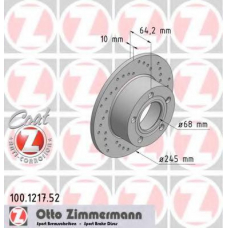 100.1217.52 ZIMMERMANN Тормозной диск