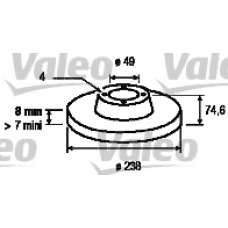 186768 VALEO Тормозной диск