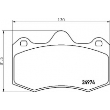 P 85 134 BREMBO Комплект тормозных колодок, дисковый тормоз