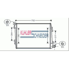 1300191 KUHLER SCHNEIDER Радиатор, охлаждение двигател