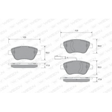 151-1773 WEEN Комплект тормозных колодок, дисковый тормоз