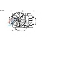 BW7516 AVA Вентилятор, охлаждение двигателя