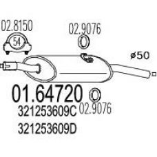 01.64720 MTS Глушитель выхлопных газов конечный