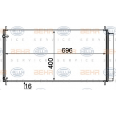 8FC 351 310-151 HELLA Конденсатор, кондиционер