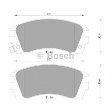 0 986 AB9 051 BOSCH Комплект тормозных колодок, дисковый тормоз