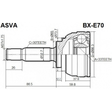 BX-E70 ASVA Шарнирный комплект, приводной вал