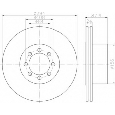 8DD 355 117-481 HELLA Тормозной диск