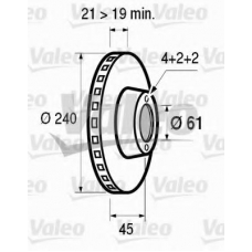 186433 VALEO Тормозной диск