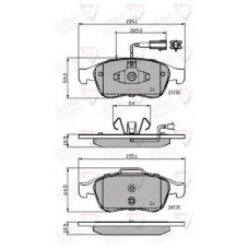 ADB12028 COMLINE Комплект тормозных колодок, дисковый тормоз