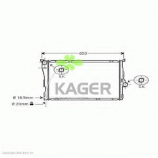 31-0144 KAGER Радиатор, охлаждение двигателя
