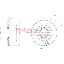 6110203 METZGER Тормозной диск