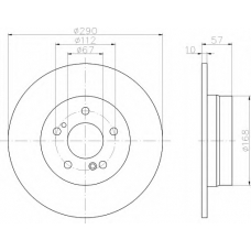 8DD 355 105-731 HELLA Тормозной диск