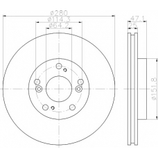 8DD 355 112-741 HELLA PAGID Тормозной диск