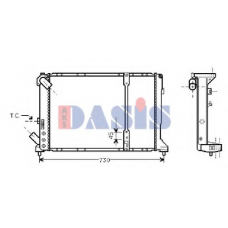 180730N AKS DASIS Радиатор, охлаждение двигателя