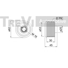 AP1068 TREVI AUTOMOTIVE Механизм свободного хода генератора