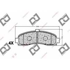 BP1360 DJ PARTS Комплект тормозных колодок, дисковый тормоз