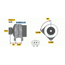 0 123 510 053 BOSCH Генератор