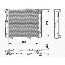 350213546000 MAGNETI MARELLI Радиатор, охлаждение двигател