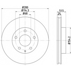 MDC2603 MINTEX Тормозной диск