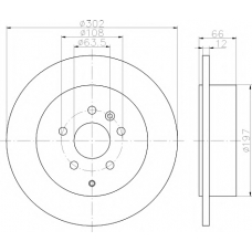 8DD 355 118-911 HELLA PAGID Тормозной диск