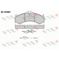 BL1926B4 FTE Комплект тормозных колодок, дисковый тормоз