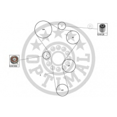 SK-1593 OPTIMAL Комплект ремня грм